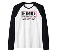 Chemise End Human Trafficking - End Human Trafficking Manche Raglan