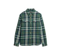 Superdry Merchant Heavy Checked Long Sleeve Shirt Vert M Homme