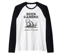 Chemise Escargot Buen Camino Je pars très Lentement en Manche Raglan