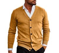 Chemise éTé Homme - Pull décontracté pour Hommes à Manches Longues avec col en V Coupe ajustée pour Un Style Jeune et Moderne