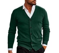 Chemise éTé Homme - Pull décontracté pour Hommes à Manches Longues avec col en V Coupe ajustée pour Un Style Jeune et Moderne