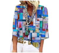 Chemise Ete Swit Shirt Femme Création Tee Shirt T-Shirt Noel Dentelle Top T Shirt Etoile Jaune Top Case Moto Top Sexy Femme Decolleté Ouvert Top Long Femme Hauts D'Été à Manches 3/4 pour