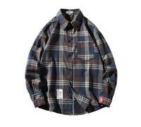 Chemise Ethnique Homme Chemises Eponge Poignet Classe Crochet sous Rond Italien Tête Habillées Poignets Automne Zippe Chics Jacker Molletonné and Americain Confortable