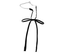 Chemise étudiante avec nœud pour femme, uniforme, col amovible, cravates amovibles, accessoires de costume, Noir, taille unique