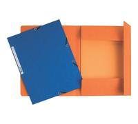 Chemise exacompta 3 rabats carte lustree 355gr a4 fermeture elastique etiquette coloris assortis lot 10