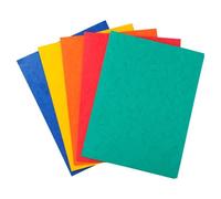 Exacompta - Réf. 56400E - 1 chemise simple sans élastique avec 3 rabats en carte lustrée 390 g/m² - chemise certifiée FSC - dimensions 24 x 32 cm pour documents format A4 - couleurs aléatoires