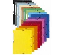 Exacompta Chemise 3 rabats à élastiques Carte lustrée 400 g/m² Nature Future® – A4 Ivoire