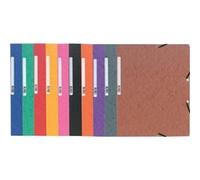Exacompta Chemises à élastiques 5510E Carton 50 – 24x32 cm – Carte lustrée 400 g/m² – 10 couleurs