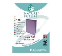 Exacompta Chemises semi-rigides SUPER 340003E 160 g/m² PEFC 24 x 32 cm A4 Paquet 100 Rose