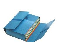 Chemise extensible à rabats Exacompta Jumbo à velcro dos 10 cm bleue - Lot de 10 G
