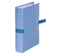 Exacompta - Réf. 30105H - Carton de 10 chemises à dos extensible en polypropylène couleur - 1 rabat en pied - fermeture par sangle - boucle à coulisseau cranté - dim 24 x 32 cm - couleur bleu clair