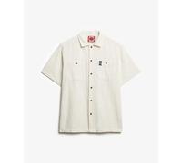 Chemise exturée à manches courtes Superdry The Merchant Store Blanc L