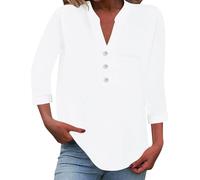 Chemise Femme Chic et élégant Chemisier Femme Ete Bleu Marine Chemise Jean Manche Courte Robe Longue Grande Taille Coton Surchemise en Lin Chemisiers Et Blouses