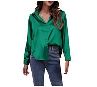 Chemise Femme Chic Et Élégant,Chemisier Satin,Chemisiers,Tee Shirt Manche Longue Femme,Chemisier Satin Femme