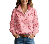 Chemise Femme Chic Et Élégant Saint-Valentin Tshirt Décontracté Manches Longues Blouse Col V Boutonnée Tunique Couleur Unie Chemisier Pas Cher Ample Top Vêtements De Business Cocktail