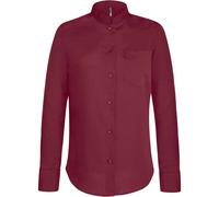Kariban Chemise COL Mao Manches Longues Femme - Wine, 3XL, Femme