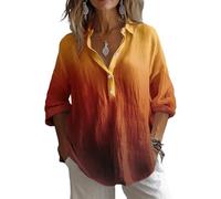 Chemise Femme Dégradée à Manches Longues, Blouse Boho d'Été, Coupe Détendue (FR/ES, Alpha/Lettres, 5TG, Taille Normale, Taille Normale, #8)