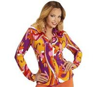 W WIDMANN MILANO Party Fashion - Blouse années 70 pour femme, Disco Fever, Chemise, Costumes de carnaval