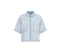 Guess Jeans W5gh0fd5m83 Boxy Fit Short Sleeve Shirt Bleu S Femme