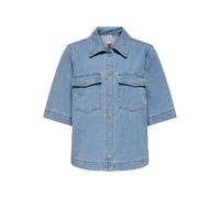 Only Chemise en jean ONLBELLE 100% coton manches courtes Bleu Jeans Clair Taille S