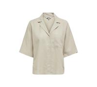 ONLY ONLTOKYO S/S Linen Blend Shirt PNT Noos, Blouse Femme, Moonbeam,