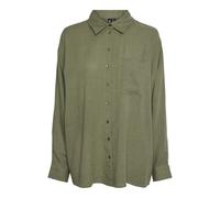 Pieces Pia Loose Fit Long Sleeve Shirt Vert S Femme