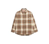 Superdry Check Flannel Boyfriend Long Sleeve Shirt Beige M Femme
