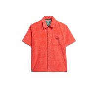 Superdry Country Club Towelling Short Sleeve Shirt Orange S Femme