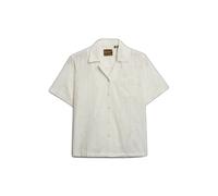 Superdry Heritage Broderie Short Sleeve Shirt Beige XL Femme