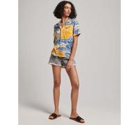 Superdry Vintage Beach Resort Short Sleeve Shirt Bleu 2XS Femme