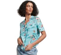 Superdry Vintage Beach Resort Short Sleeve Shirt Bleu XS Femme