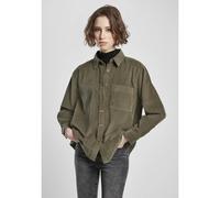 Chemise femme Urban Classics corduroy oversized (grandes tailles) Vert 3XL