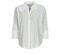 Chemisier tendance broderie anglaise dos allongé Coton