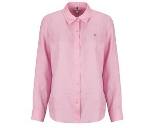 Chemise femmes Tommy Hilfiger ESS LINEN RELAXED LS SHIRT Rose FR 34
