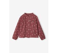 Chemise file gaze de coton imprimée personnalisable mauve 14A