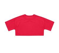 Chemise Fille Grande Taille,Hauts Courts pour Filles, Chemises à Manches Courtes, Hauts d'été pour Filles, col Slim, t-Shirts Basiques T-Shirt Manches Longues (Red, 10-11 Years)