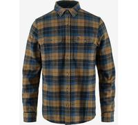 Chemise Fjällräven Singi Heavy Flannel manche longue bleu marine marron - S