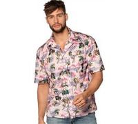 chemise flamants roses palmiers adulte - boland 52172 Multicolore