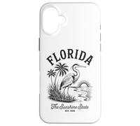 Chemise Florida Heron Vintage Sunset Scene The Sunshine State Coque pour iPhone 16 Plus