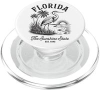 Chemise Florida Heron Vintage Sunset Scene The Sunshine State PopSockets PopGrip pour MagSafe