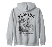 Chemise Florida Heron Vintage Sunset Scene The Sunshine State Sweat à Capuche
