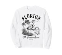 Chemise Florida Heron Vintage Sunset Scene The Sunshine State Sweatshirt