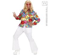 W WIDMANN MILANO Party Fashion - Chemise Hippie, Hipster, Flower Power, Tenue des années 60, Costumes de carnaval