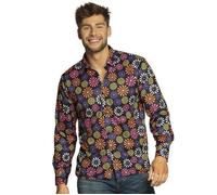 CHEMISE FLOWER POWER SEVENTIES HIPPIE HOMME L Multicolore L