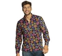 Chemise Flower Power Seventies Hippie Homme Multicolore