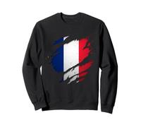 Chemise française fière | Drapeau de la France déchiré Sweatshirt