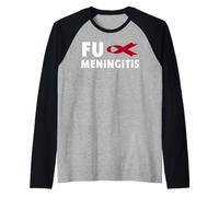 Chemise Fu Méningite - Ruban Bordeaux Sensibilisation à la Méningite Manche Raglan