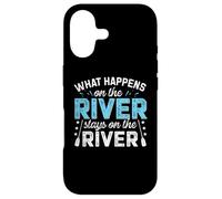 Chemise Funny River What Happens on The River Coque pour iPhone 17
