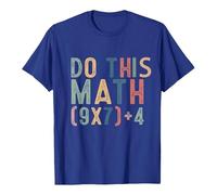 Chemise Garçon 2026 Motif Mathématiques Amusant pour Garçons - T-shirt Décontracté à Manches Courtes avec Design Humour Arithmétique Coton Vêtements Jaunes Basiques, bleu, 8-10 ans