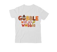 Chemise Gobble Til You Wobble, chemise de Thanksgiving amusante pour homme et femme, Blanc-1, XXL